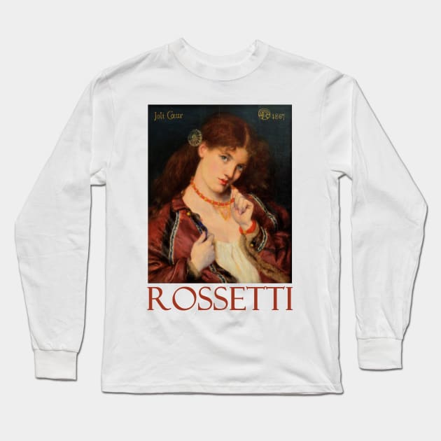 Joli Coeur (1867) by Dante Gabriel Rossetti Long Sleeve T-Shirt by Naves